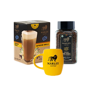 Set Marley mug amarillo con Soul Rebel y Café Stir Up 100 g